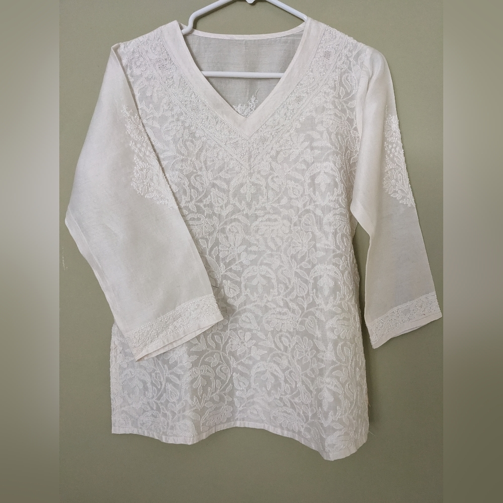 Chikankari cotton top